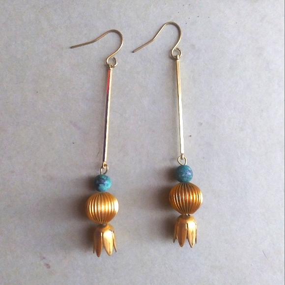 Hand Crafted Jewelry - 'Squashed 2' in Turquoise